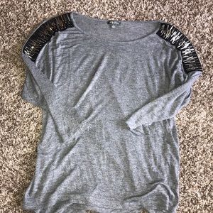 Pink Rose detailed shoulder top